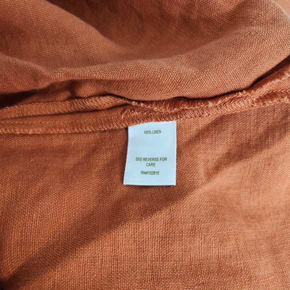 Garnet Hill Linen Sleeveless Dress Size 10 Pockets - Picture 6 of 7